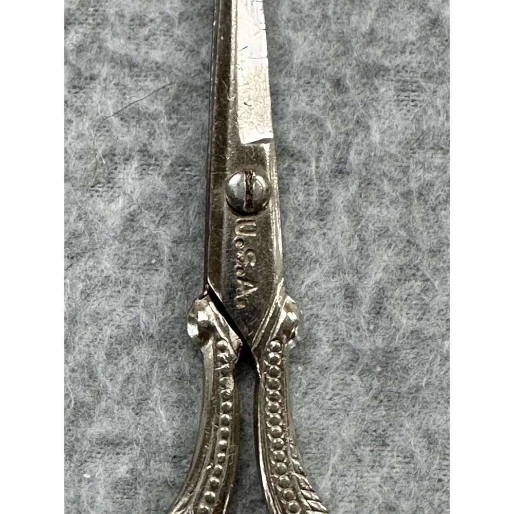 8pc Vintage Miniature Sewing Embroidery Scissors‎ Lot Germany USA Ornate Metal